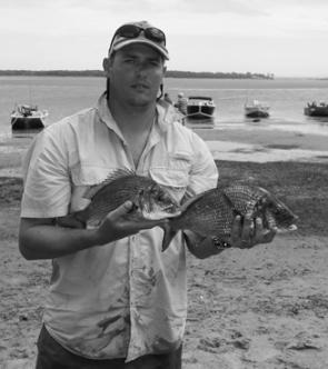 Nick Ray with his winning catch of bream in the McCallum’s Shoalhaven River tournament.